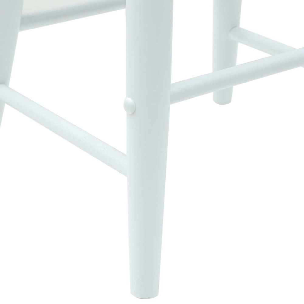 Produktbild för Matstolar 2 pcs Vit 46 x 37 x 63 cm Massiv Gummiträ
