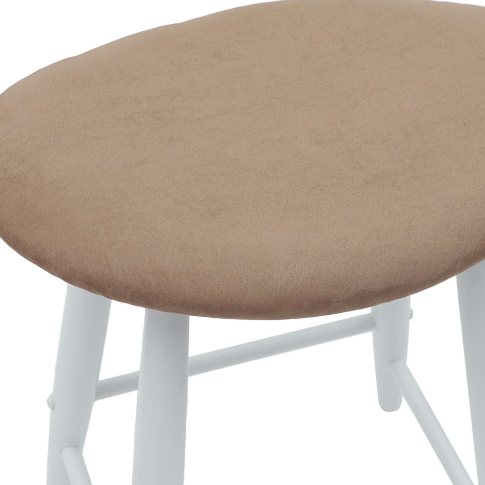 Produktbild för Matstolar 2 pcs Vit 46 x 37 x 63 cm Massiv Gummiträ