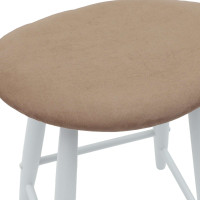 Produktbild för Matstolar 2 pcs Vit 46 x 37 x 63 cm Massiv Gummiträ