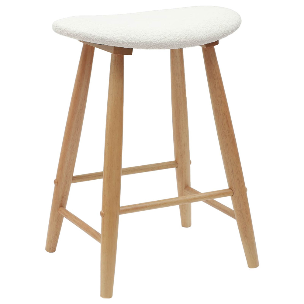 Produktbild för Matstolar 2 pcs Naturfärg 46 x 37 x 63 cm Massiv Gummiträ