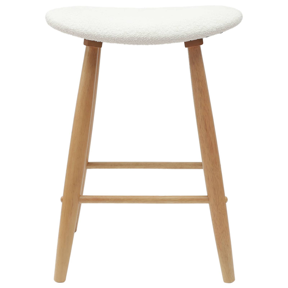 Produktbild för Matstolar 2 pcs Naturfärg 46 x 37 x 63 cm Massiv Gummiträ