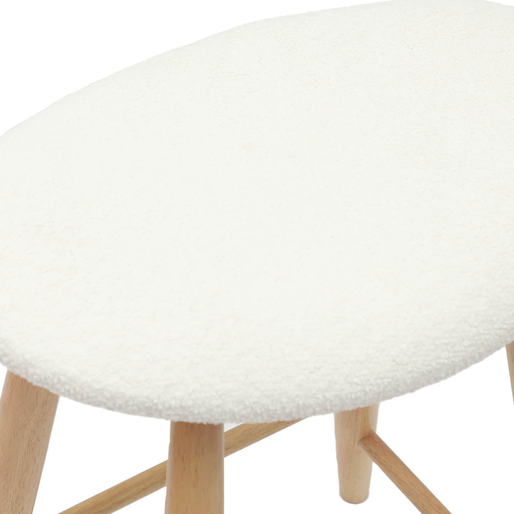 Produktbild för Matstolar 2 pcs Naturfärg 46 x 37 x 63 cm Massiv Gummiträ
