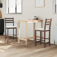 Produktbild för Matstolar 2 pcs Ljusbrun 40 x 47,5 x 99,5 cm Massiv Gummiträ