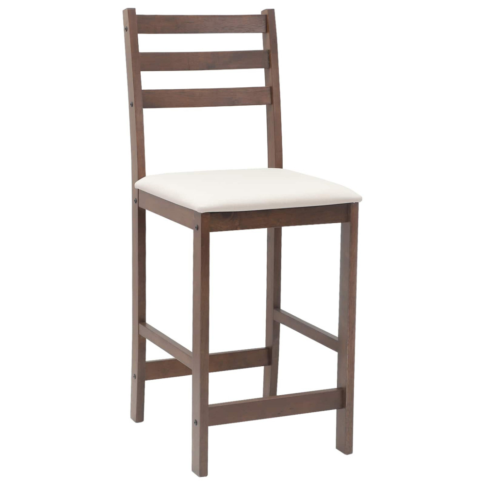 Produktbild för Matstolar 2 pcs Ljusbrun 40 x 47,5 x 99,5 cm Massiv Gummiträ