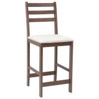 Produktbild för Matstolar 2 pcs Ljusbrun 40 x 47,5 x 99,5 cm Massiv Gummiträ