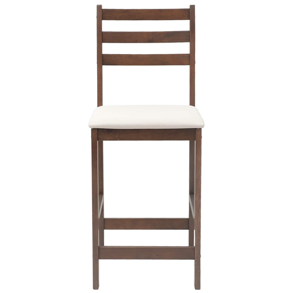 Produktbild för Matstolar 2 pcs Ljusbrun 40 x 47,5 x 99,5 cm Massiv Gummiträ