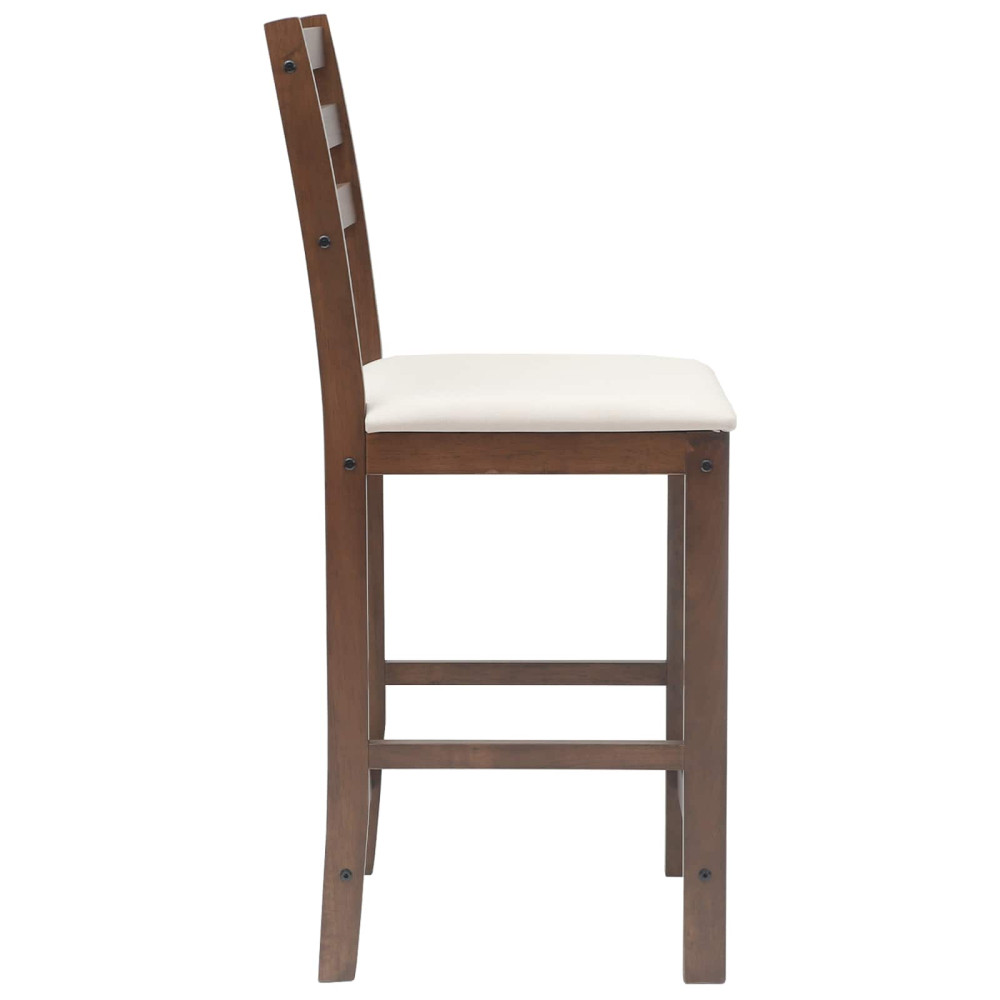 Produktbild för Matstolar 2 pcs Ljusbrun 40 x 47,5 x 99,5 cm Massiv Gummiträ