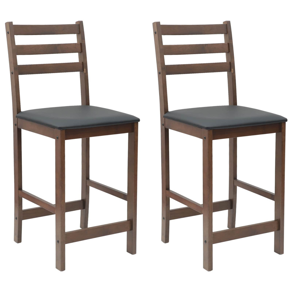 Produktbild för Matstolar 2 pcs Ljusbrun 40 x 47,5 x 99,5 cm Massiv Gummiträ