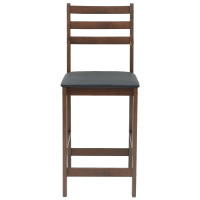Produktbild för Matstolar 2 pcs Ljusbrun 40 x 47,5 x 99,5 cm Massiv Gummiträ