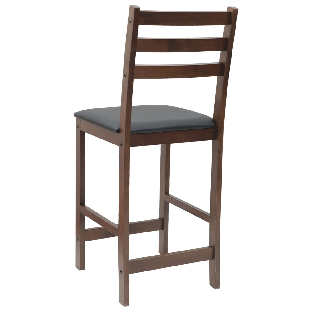 Produktbild för Matstolar 2 pcs Ljusbrun 40 x 47,5 x 99,5 cm Massiv Gummiträ