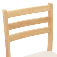 Produktbild för Matstolar 2 pcs Naturfärg 40 x 47,5 x 99,5 cm Massiv Gummiträ