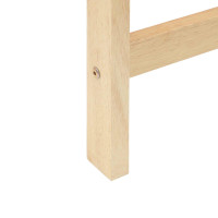 Produktbild för Matstolar 2 pcs Naturfärg 40 x 47,5 x 99,5 cm Massiv Gummiträ