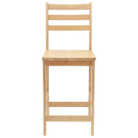 Produktbild för Matstolar 2 pcs Naturfärg 40 x 47,5 x 99,5 cm Massiv Gummiträ