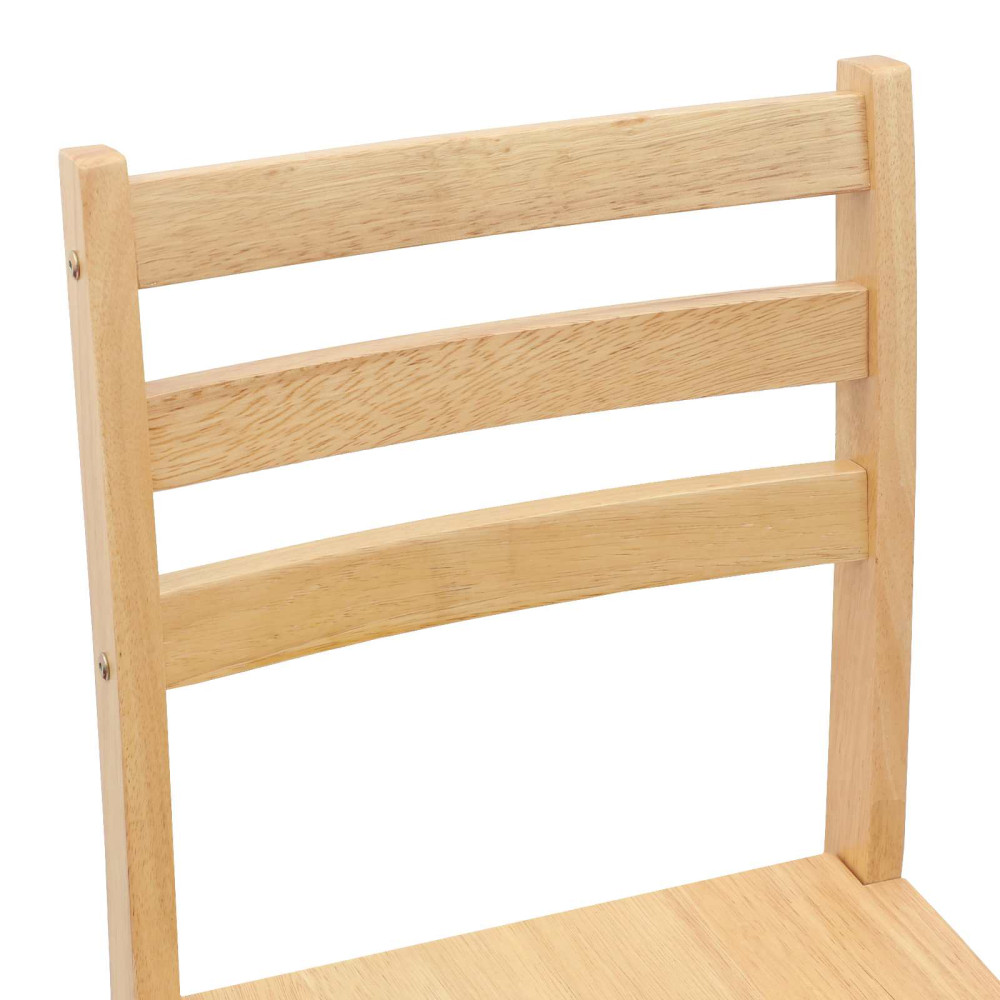 Produktbild för Matstolar 2 pcs Naturfärg 40 x 47,5 x 99,5 cm Massiv Gummiträ