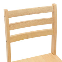 Produktbild för Matstolar 2 pcs Naturfärg 40 x 47,5 x 99,5 cm Massiv Gummiträ