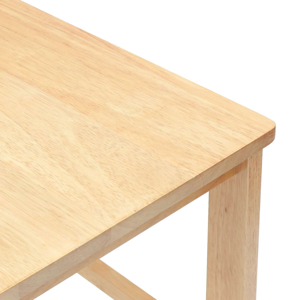 Produktbild för Matstolar 2 pcs Naturfärg 40 x 47,5 x 99,5 cm Massiv Gummiträ