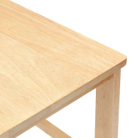 Produktbild för Matstolar 2 pcs Naturfärg 40 x 47,5 x 99,5 cm Massiv Gummiträ