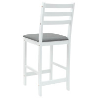 Produktbild för Matstolar 2 pcs Vit 40 x 47,5 x 99,5 cm Massiv Gummiträ