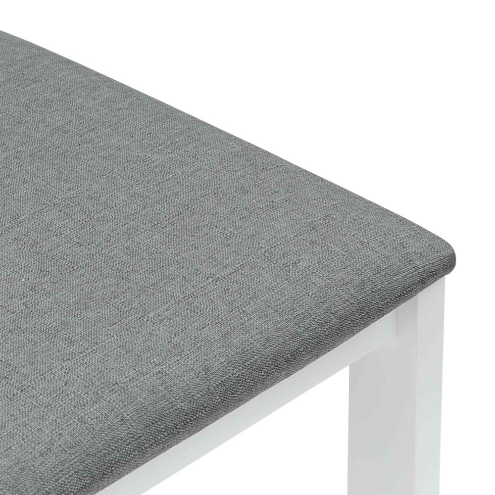 Produktbild för Matstolar 2 pcs Vit 40 x 47,5 x 99,5 cm Massiv Gummiträ