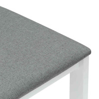 Produktbild för Matstolar 2 pcs Vit 40 x 47,5 x 99,5 cm Massiv Gummiträ