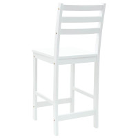 Produktbild för Matstolar 2 pcs Vit 40 x 47,5 x 99,5 cm Massiv Gummiträ