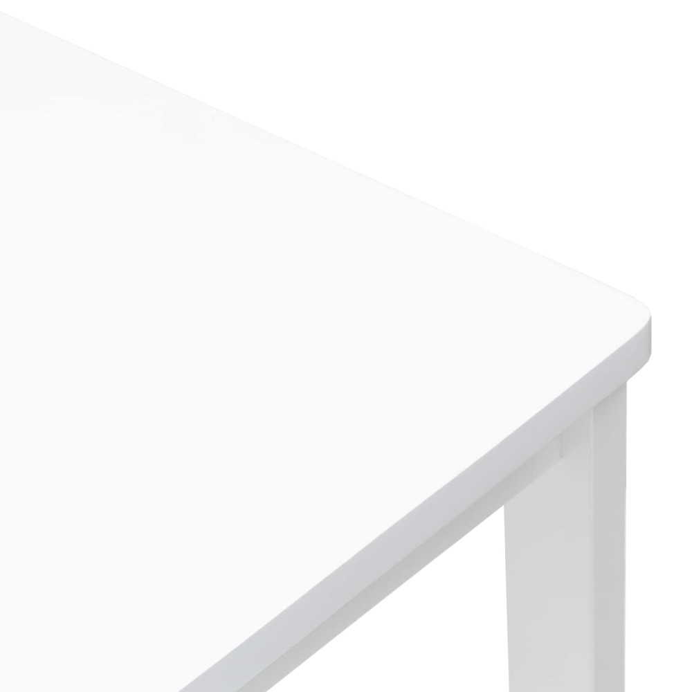 Produktbild för Matstolar 2 pcs Vit 40 x 47,5 x 99,5 cm Massiv Gummiträ