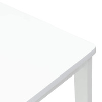 Produktbild för Matstolar 2 pcs Vit 40 x 47,5 x 99,5 cm Massiv Gummiträ