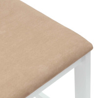 Produktbild för Matstolar 2 pcs Vit 40 x 47,5 x 99,5 cm Massiv Gummiträ
