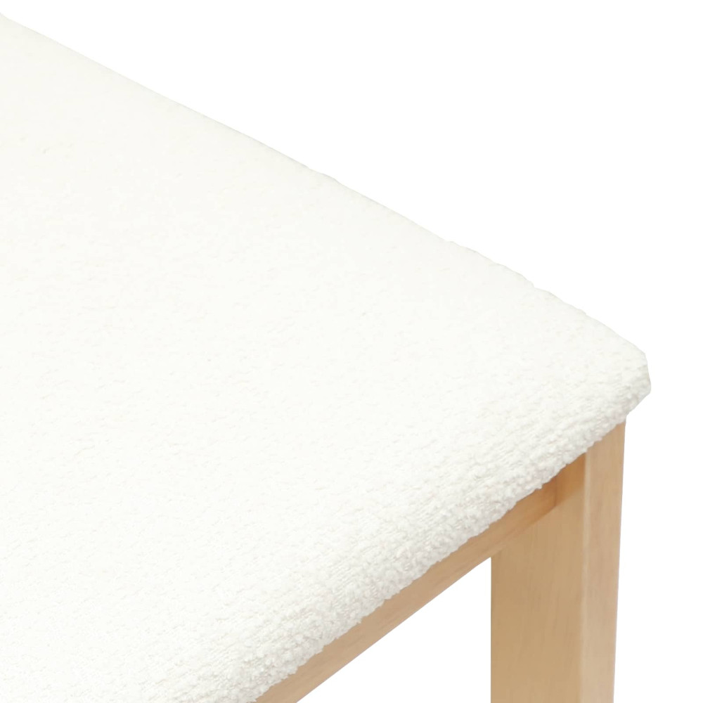 Produktbild för Matstolar 2 pcs Naturfärg 40 x 47,5 x 99,5 cm Massiv Gummiträ