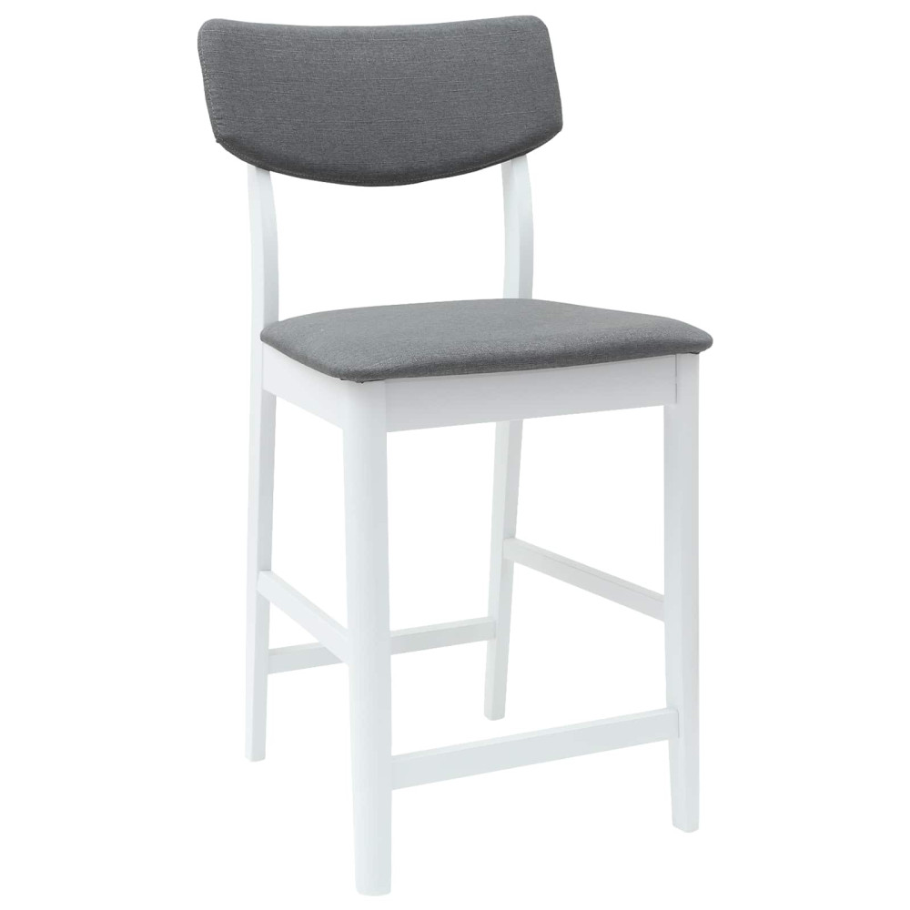 Produktbild för Matstolar 2 pcs Vit 48 x 49 x 95 cm Massiv Gummiträ