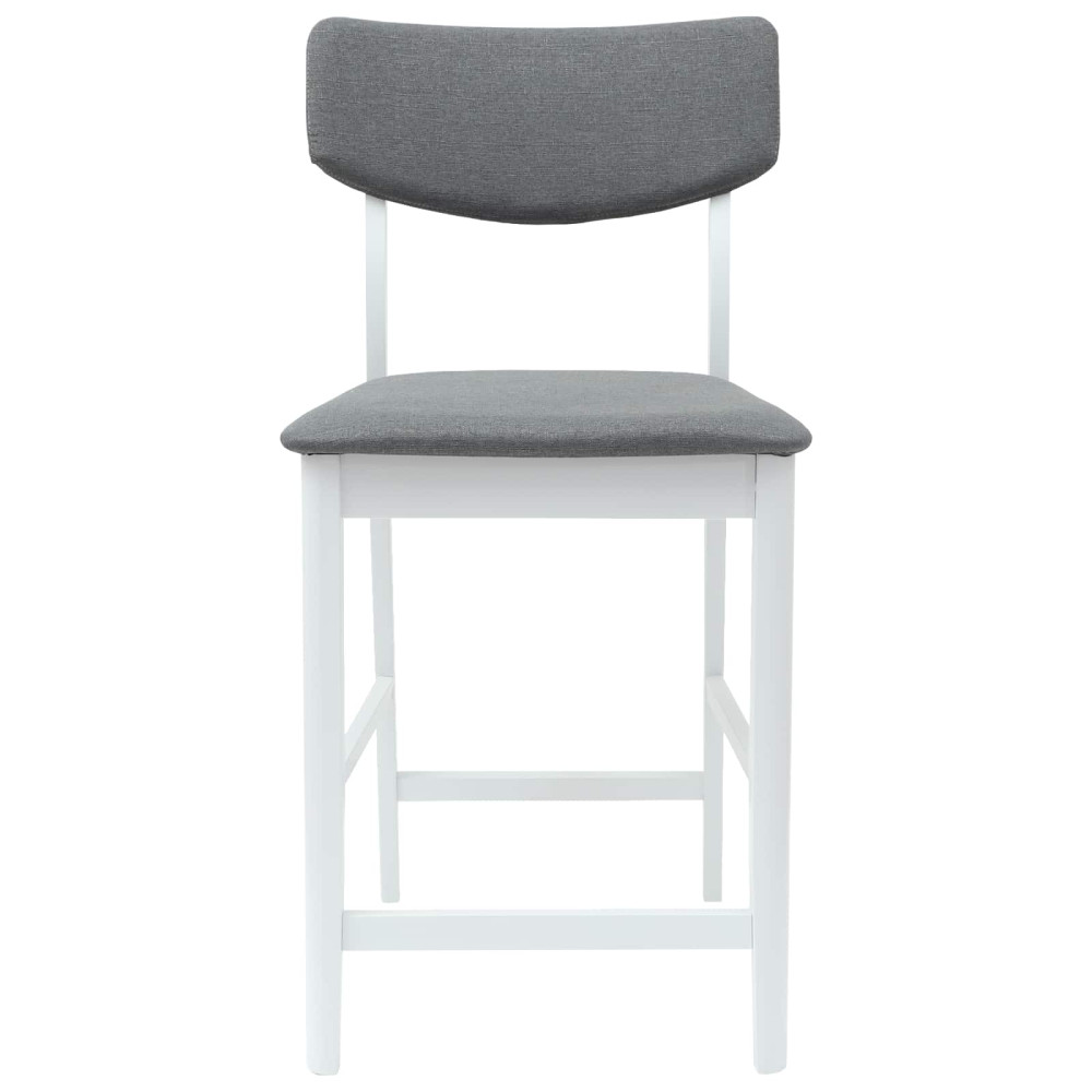Produktbild för Matstolar 2 pcs Vit 48 x 49 x 95 cm Massiv Gummiträ