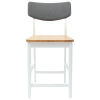 Produktbild för Matstolar 2 pcs Vit 48 x 49 x 95 cm Massiv Gummiträ
