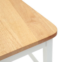 Produktbild för Matstolar 2 pcs Vit 48 x 49 x 95 cm Massiv Gummiträ