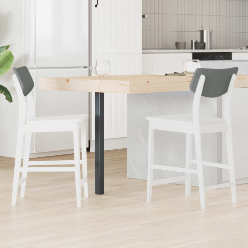 vidaXL Matstolar 2 pcs Vit 48 x 49 x 95 cm Massiv Gummiträ