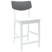 Produktbild för Matstolar 2 pcs Vit 48 x 49 x 95 cm Massiv Gummiträ