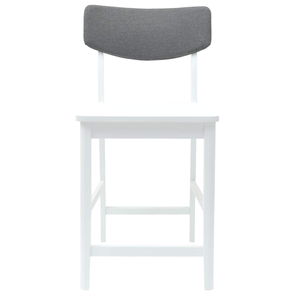 Produktbild för Matstolar 2 pcs Vit 48 x 49 x 95 cm Massiv Gummiträ