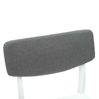 Produktbild för Matstolar 2 pcs Vit 48 x 49 x 95 cm Massiv Gummiträ