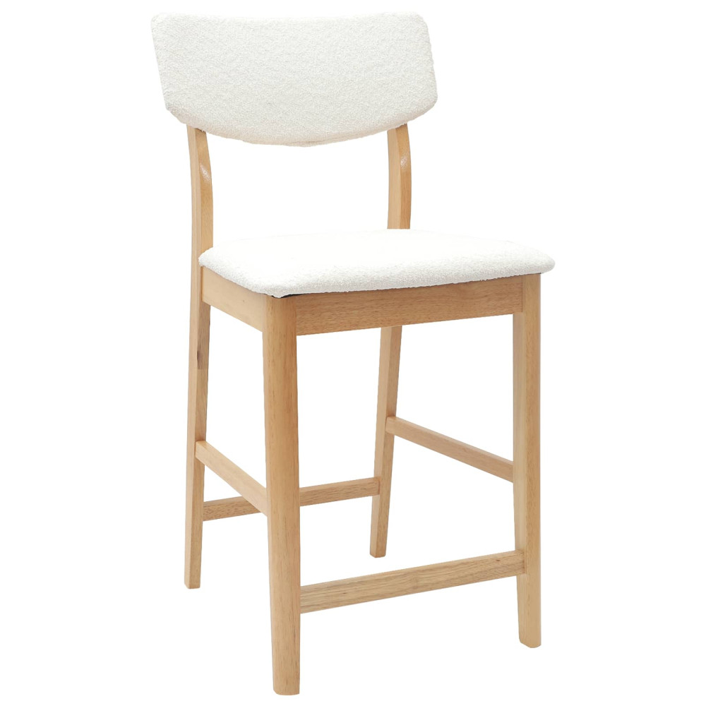 Produktbild för Matstolar 2 pcs Naturfärg 48 x 49 x 95 cm Massiv Gummiträ