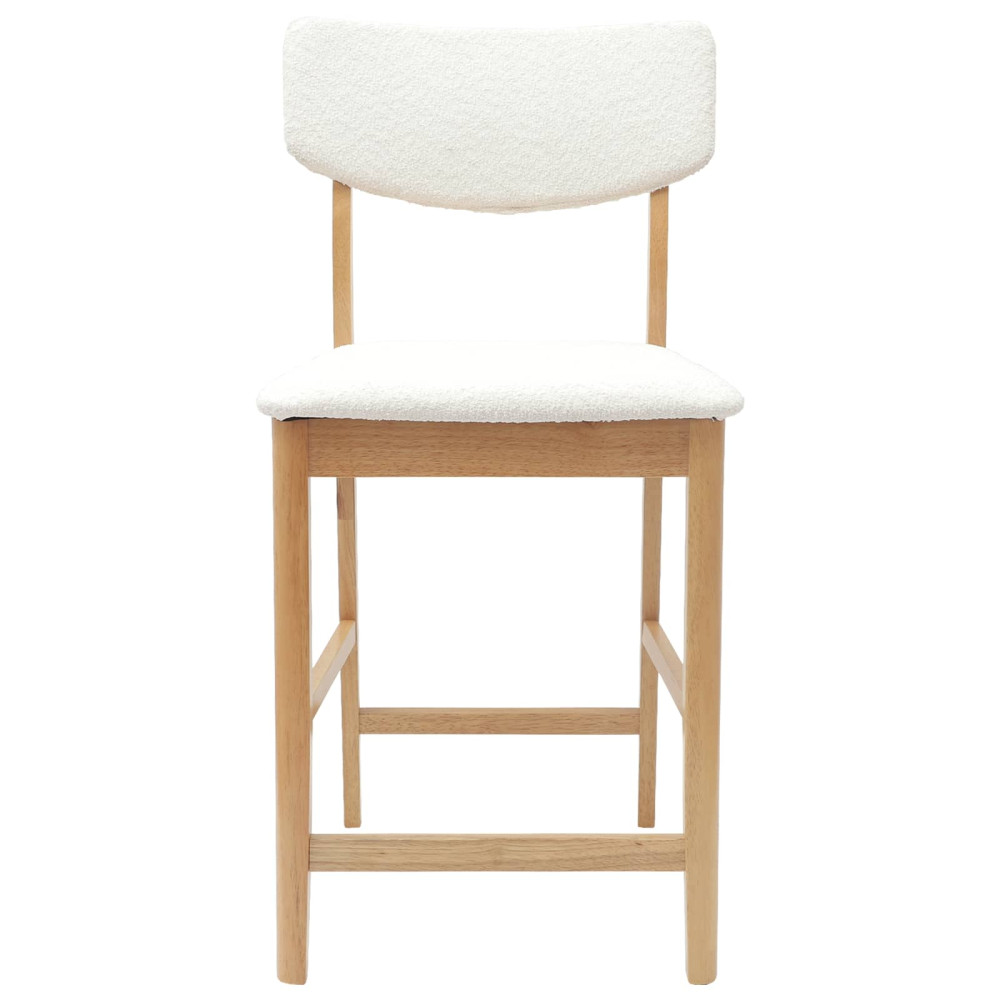 Produktbild för Matstolar 2 pcs Naturfärg 48 x 49 x 95 cm Massiv Gummiträ