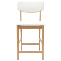 Produktbild för Matstolar 2 pcs Naturfärg 48 x 49 x 95 cm Massiv Gummiträ