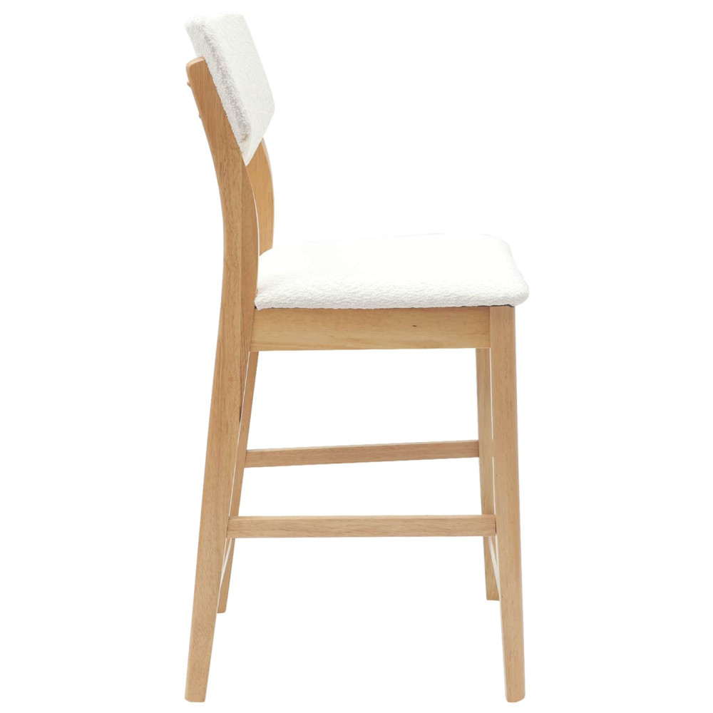 Produktbild för Matstolar 2 pcs Naturfärg 48 x 49 x 95 cm Massiv Gummiträ