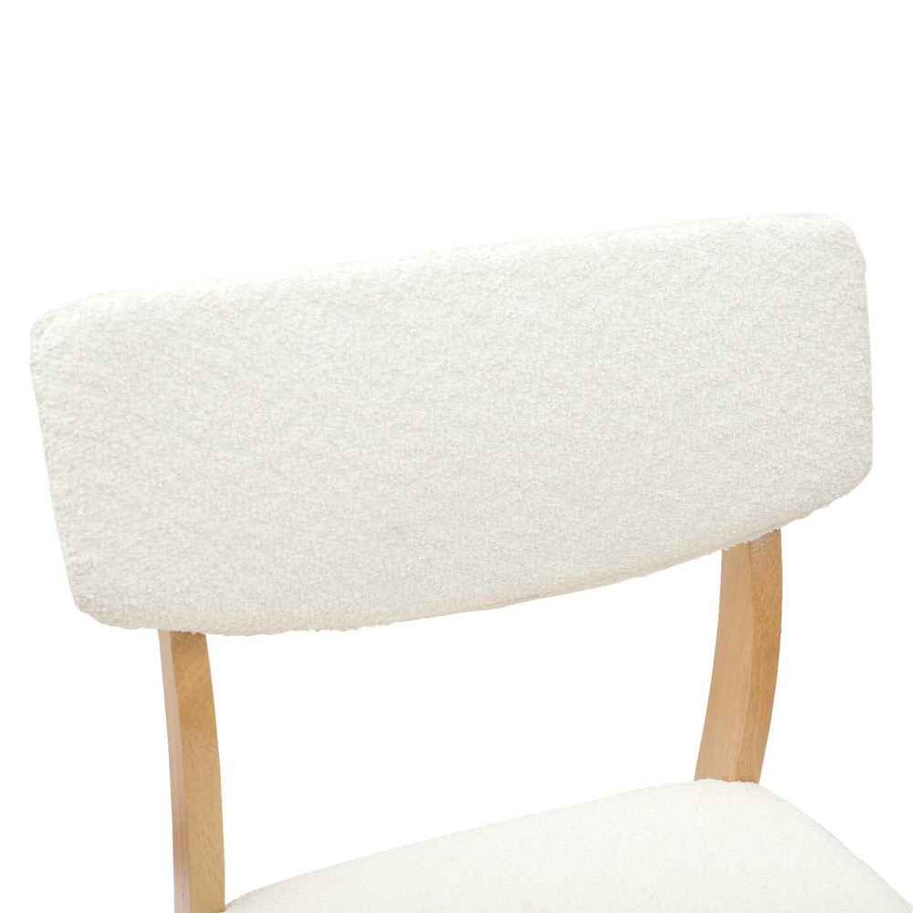 Produktbild för Matstolar 2 pcs Naturfärg 48 x 49 x 95 cm Massiv Gummiträ