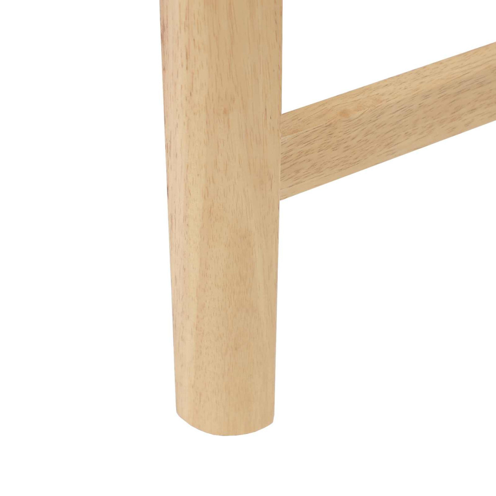 Produktbild för Matstolar 2 pcs Naturfärg 48 x 49 x 95 cm Massiv Gummiträ