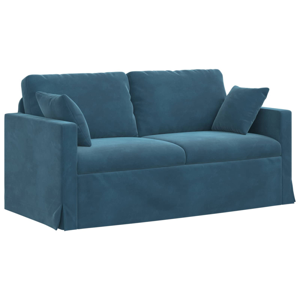Produktbild för Soffa Blå 158 x 78 x 80 cm Sammet