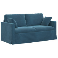 Produktbild för Soffa Blå 158 x 78 x 80 cm Sammet