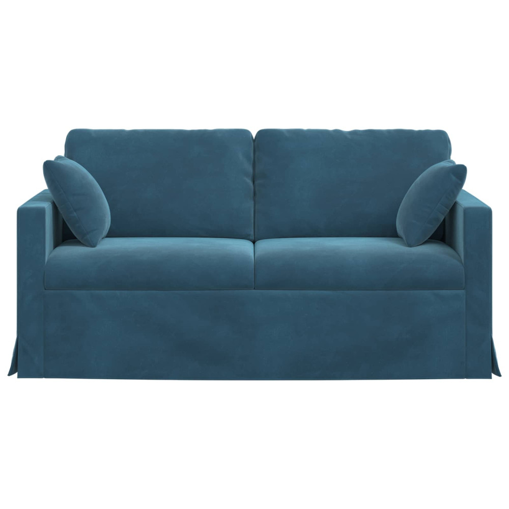 Produktbild för Soffa Blå 158 x 78 x 80 cm Sammet