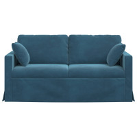Produktbild för Soffa Blå 158 x 78 x 80 cm Sammet
