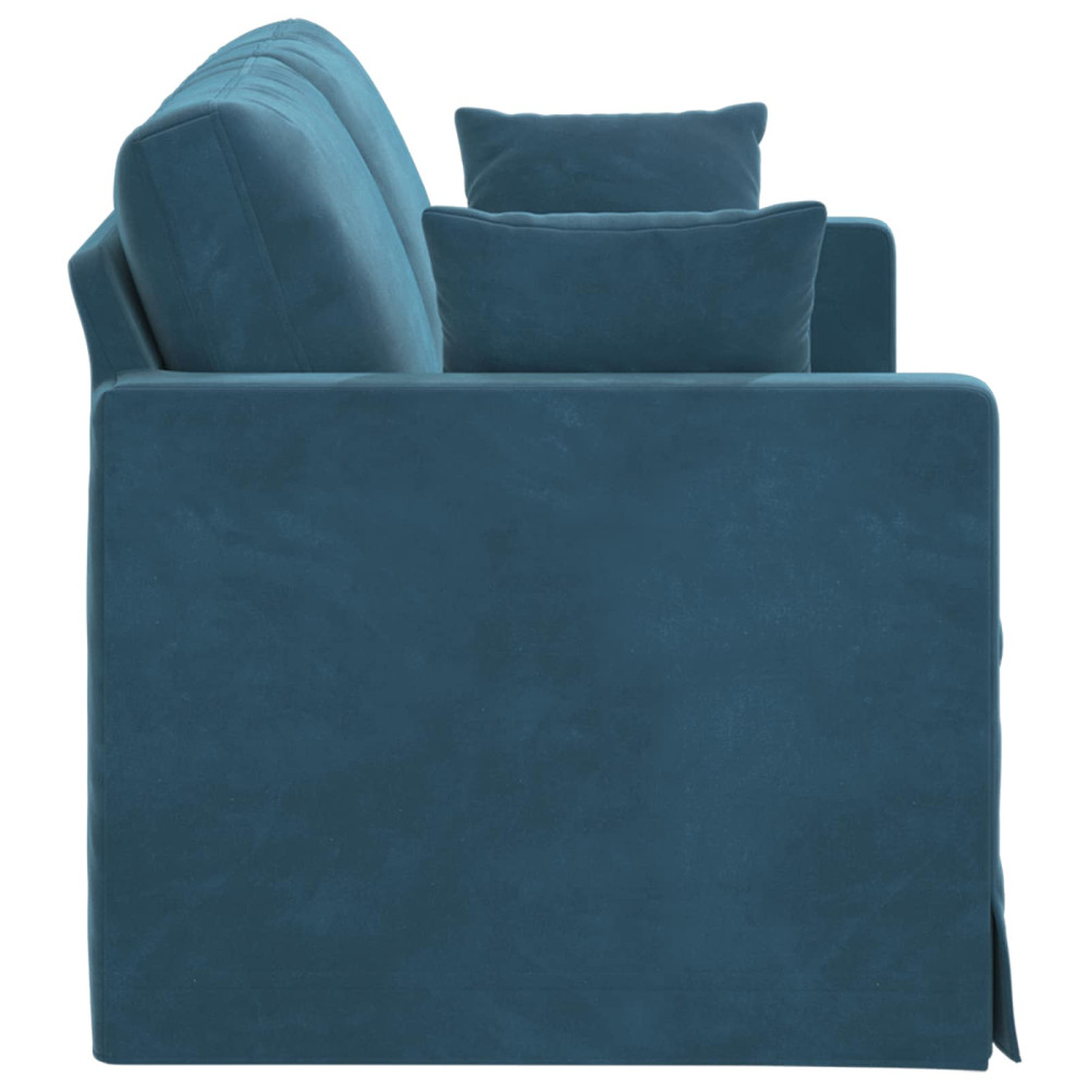 Produktbild för Soffa Blå 158 x 78 x 80 cm Sammet