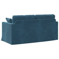 Produktbild för Soffa Blå 158 x 78 x 80 cm Sammet