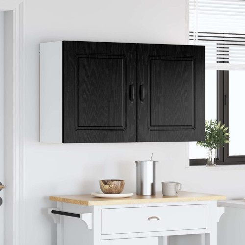 vidaXL Diskmaskin panel Kalmar 2 pcs Svart Ek 50 x 31 x 60 cm